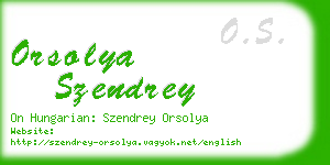 orsolya szendrey business card